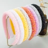 Black rhinestone headband, Korean version of Instagram cross-border colorful rhinestone full drill bit headband, the same as the trendy Internet celebrity's super dazzling and elegant headwear details Picture